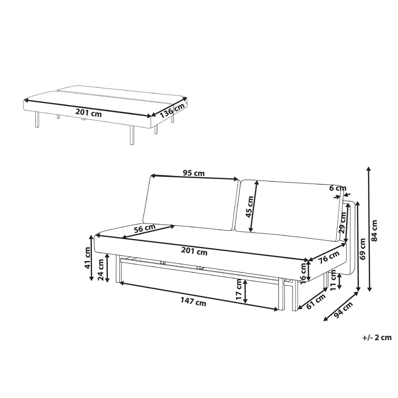 Bäddsoffa Roykka - Ljusgrön - Möbler - Vardagsrum - Bäddsoffor - 3-sits bäddsoffa