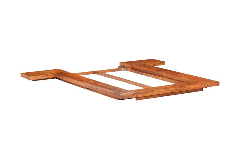 Japansk futonsängram massivt akaciaträ 90x200 cm - Brun - Futon säng