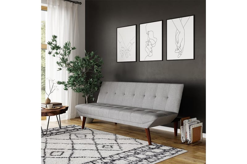 ADLEY Futon Ljuslinnegrå - Dorel Home - Futon soffa