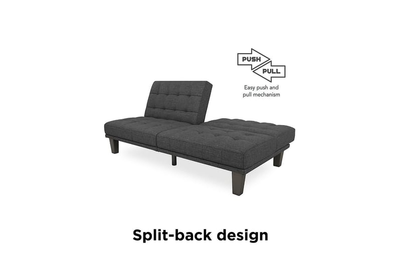 DEXTER Futon Grå - Dorel Home - Möbler - Vardagsrum - Bäddsoffor - Futon - Futon soffa