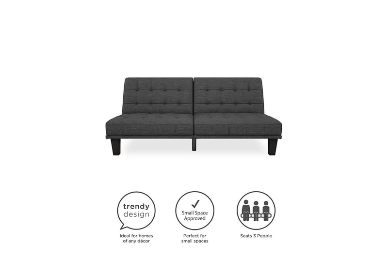 DEXTER Futon Grå - Dorel Home - Möbler - Vardagsrum - Bäddsoffor - Futon - Futon soffa