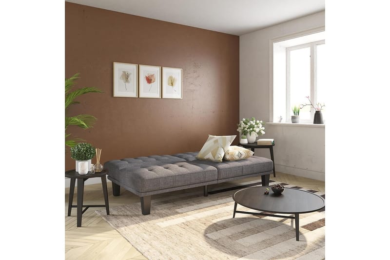DEXTER Futon Grå - Dorel Home - Möbler - Vardagsrum - Bäddsoffor - Futon - Futon soffa