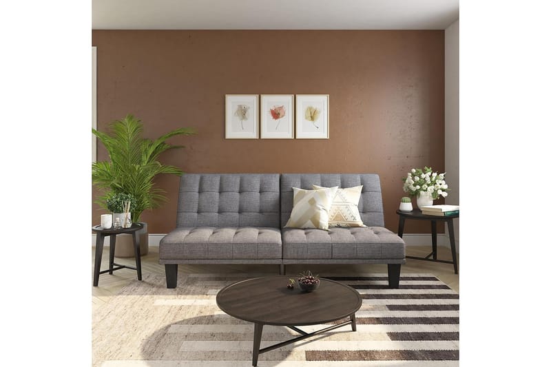 DEXTER Futon Grå - Dorel Home - Möbler - Vardagsrum - Bäddsoffor - Futon - Futon soffa