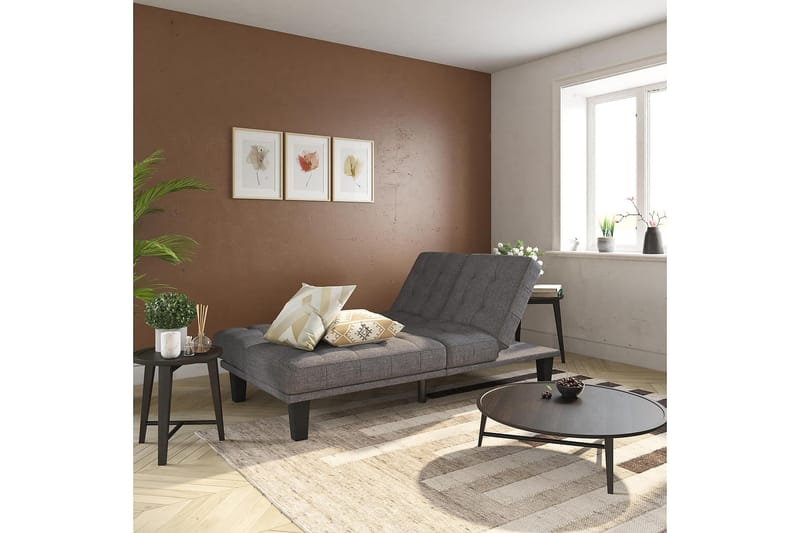 DEXTER Futon Grå - Dorel Home - Möbler - Vardagsrum - Bäddsoffor - Futon - Futon soffa