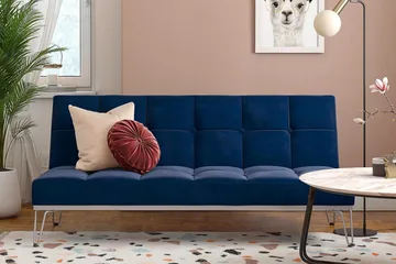 Elle Futon Sammet/Blå - Novogratz - Möbler - Vardagsrum - Bäddsoffor - Futon - Futon soffa
