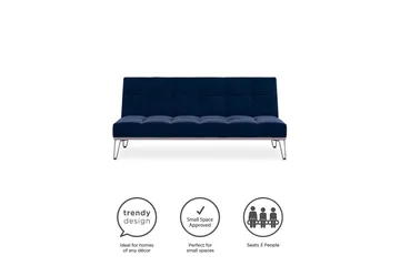 Elle Futon Sammet/Blå - Novogratz - Möbler - Vardagsrum - Bäddsoffor - Futon - Futon soffa