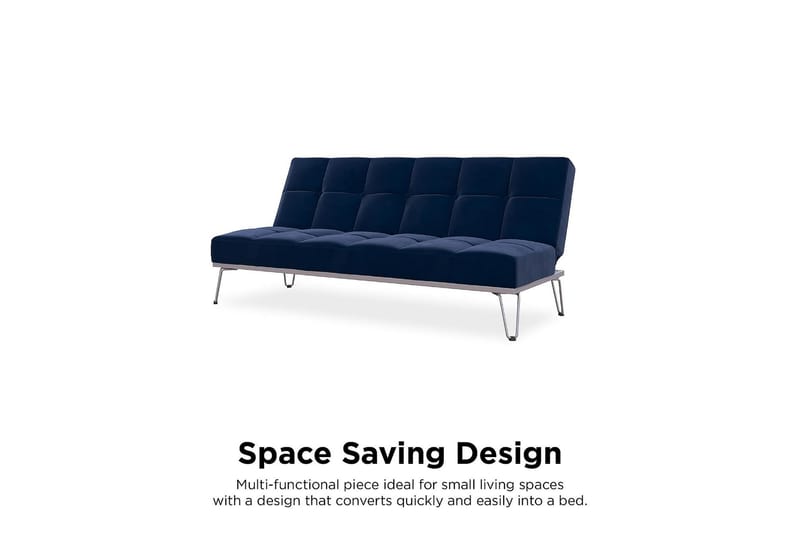 ELLE Futon Sammet/Blå - Novogratz - Möbler - Vardagsrum - Bäddsoffor - Futon - Futon soffa