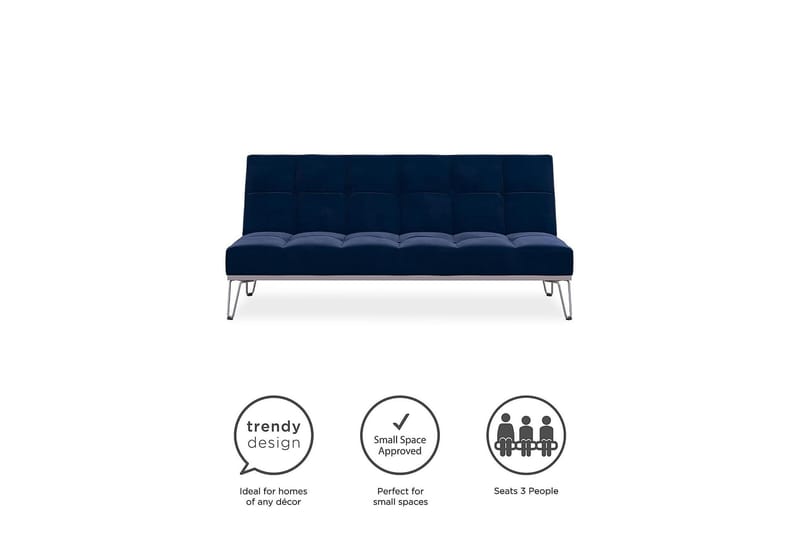 ELLE Futon Sammet/Blå - Novogratz - Möbler - Vardagsrum - Bäddsoffor - Futon - Futon soffa