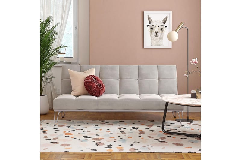 ELLE Futon Sammet/Grå - Novogratz - Möbler - Vardagsrum - Bäddsoffor - Futon - Futon soffa