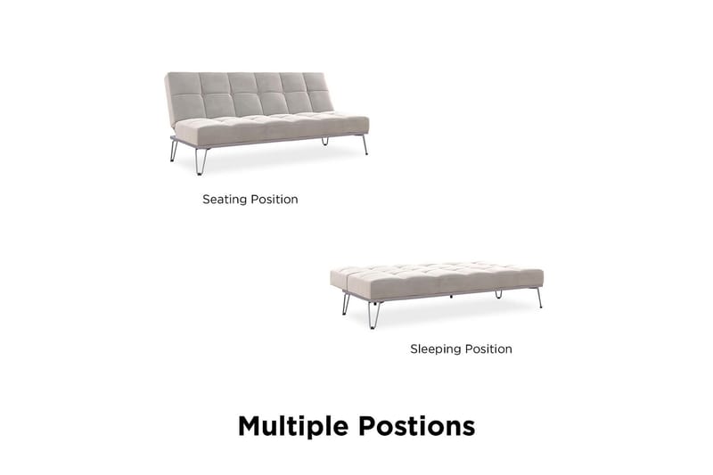 ELLE Futon Sammet/Grå - Novogratz - Möbler - Vardagsrum - Bäddsoffor - Futon - Futon soffa