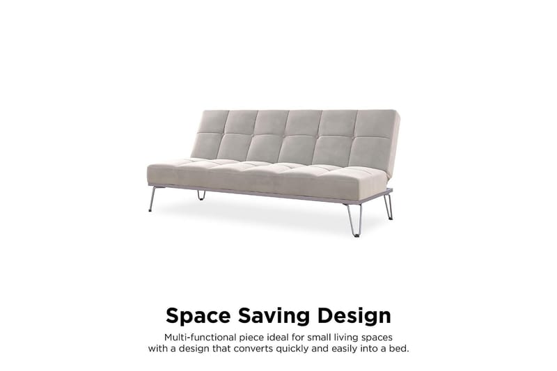 ELLE Futon Sammet/Grå - Novogratz - Möbler - Vardagsrum - Bäddsoffor - Futon - Futon soffa
