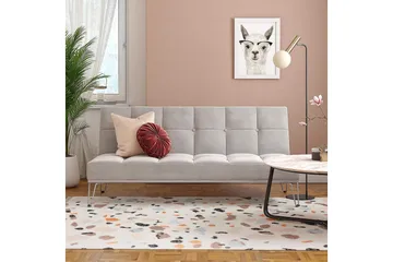 Elle Futon Sammet/Grå - Novogratz - Möbler - Vardagsrum - Bäddsoffor - Futon - Futon soffa
