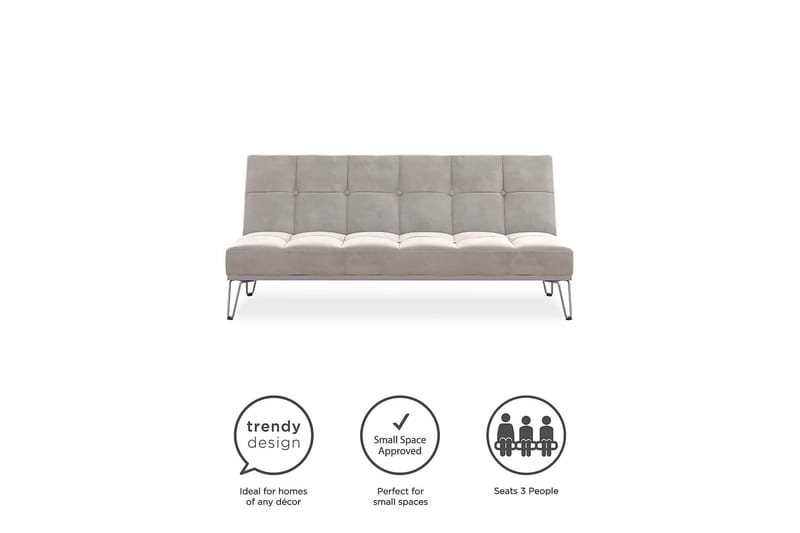 Elle Futon Sammet/Grå - Novogratz - Möbler - Vardagsrum - Bäddsoffor - Futon - Futon soffa