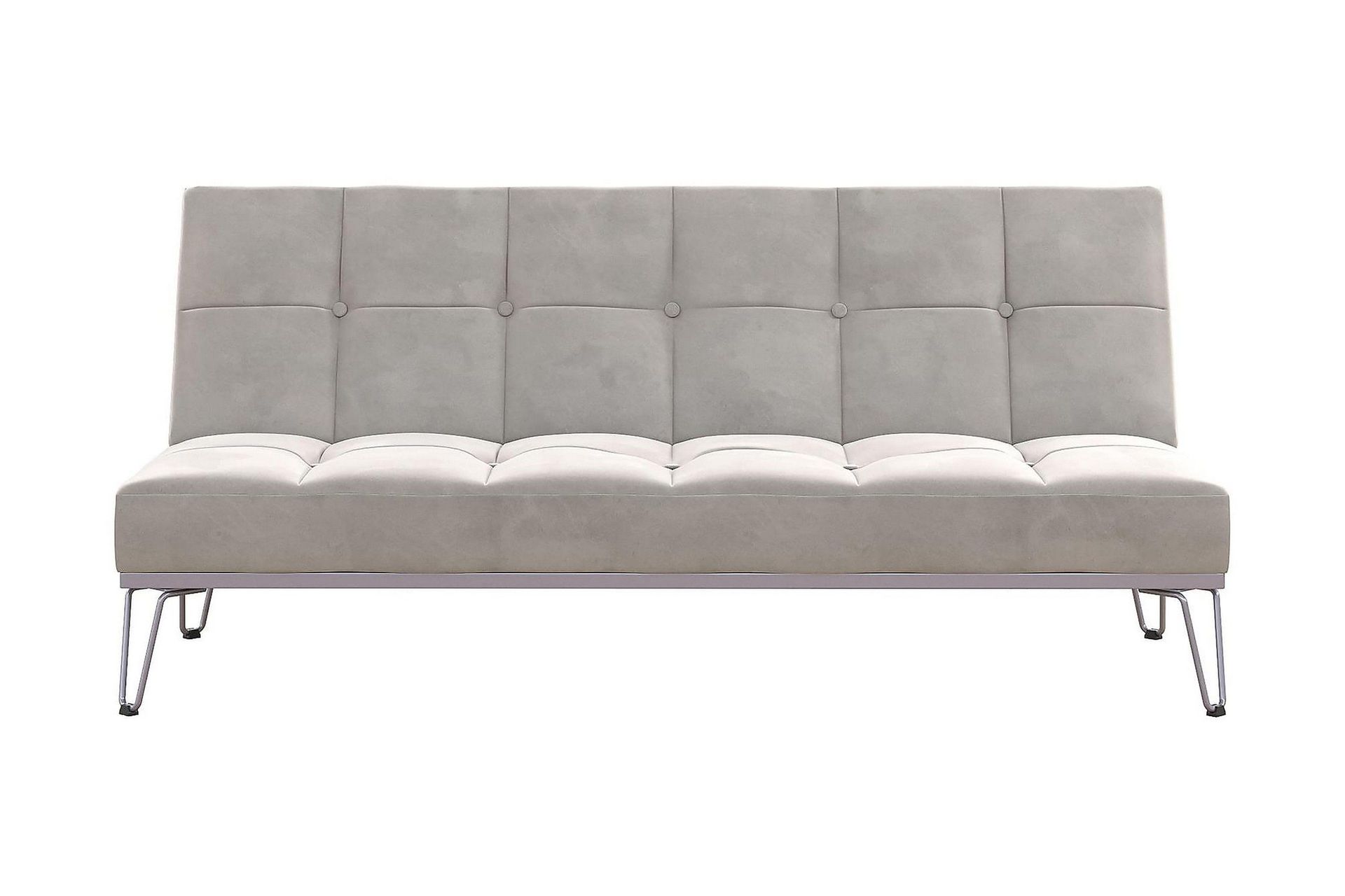 Elle Futon Sammet/Gr&aring; - Novogratz