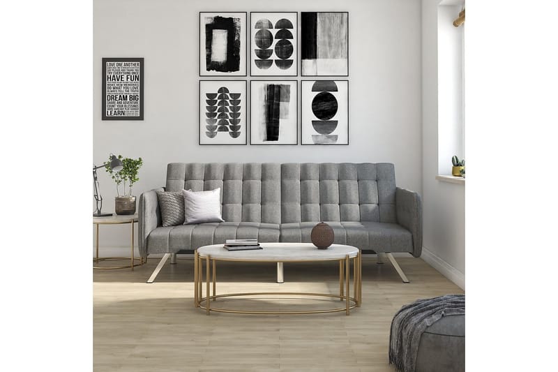 Emily Futon Linnegrå - Dorel Home - Möbler - Vardagsrum - Bäddsoffor - Futon - Futon soffa