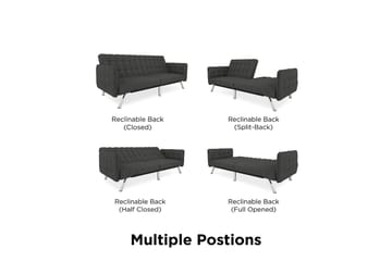 Emily Futon Linnegrå - Dorel Home - Möbler - Vardagsrum - Bäddsoffor - Futon - Futon soffa