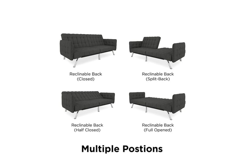 Emily Futon Linnegrå - Dorel Home - Möbler - Vardagsrum - Bäddsoffor - Futon - Futon soffa