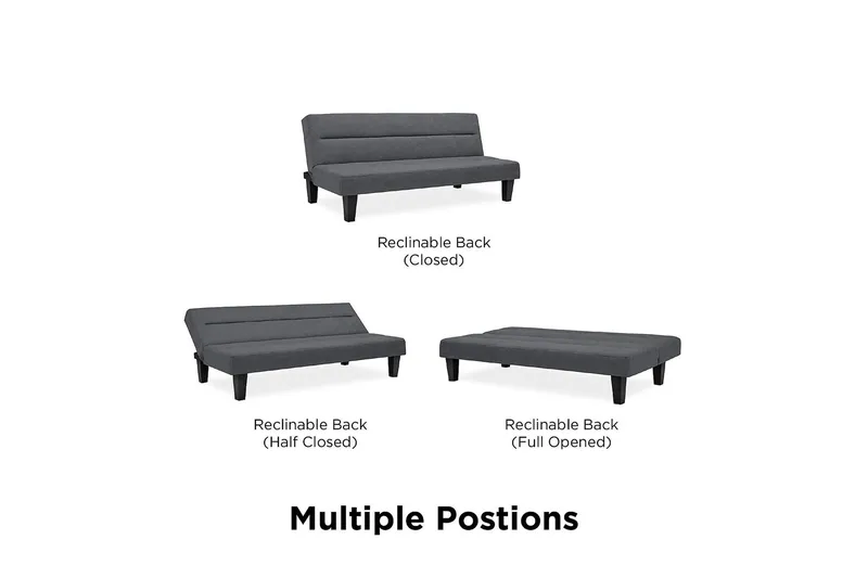 Kebo Futon Grå - Dorel Home - Möbler - Vardagsrum - Bäddsoffor - Futon - Futon soffa