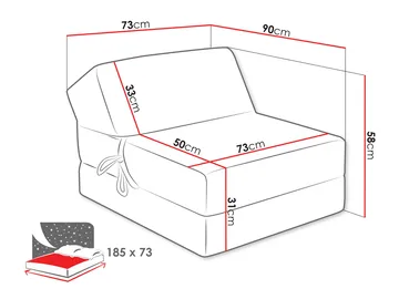 Kevina Bäddfåtölj - Möbler - Vardagsrum - Bäddsoffor - Futon - Futon fåtölj