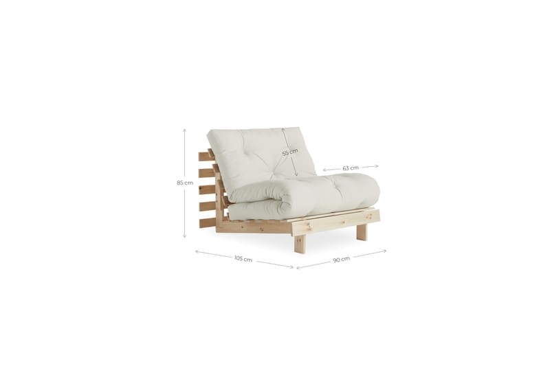 ROOTS RAW Bäddsoffa Beige/Trä/Natur - Karup Design - Futon fåtölj