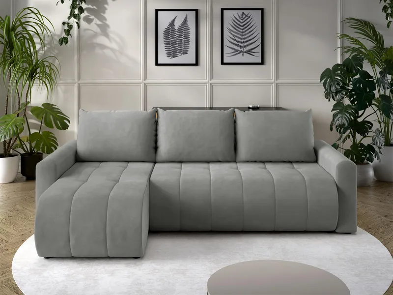Fynrican 3-sits Bäddsoffa med divan - grå - Möbler - Vardagsrum - Bäddsoffor - Hörnbäddsoffa