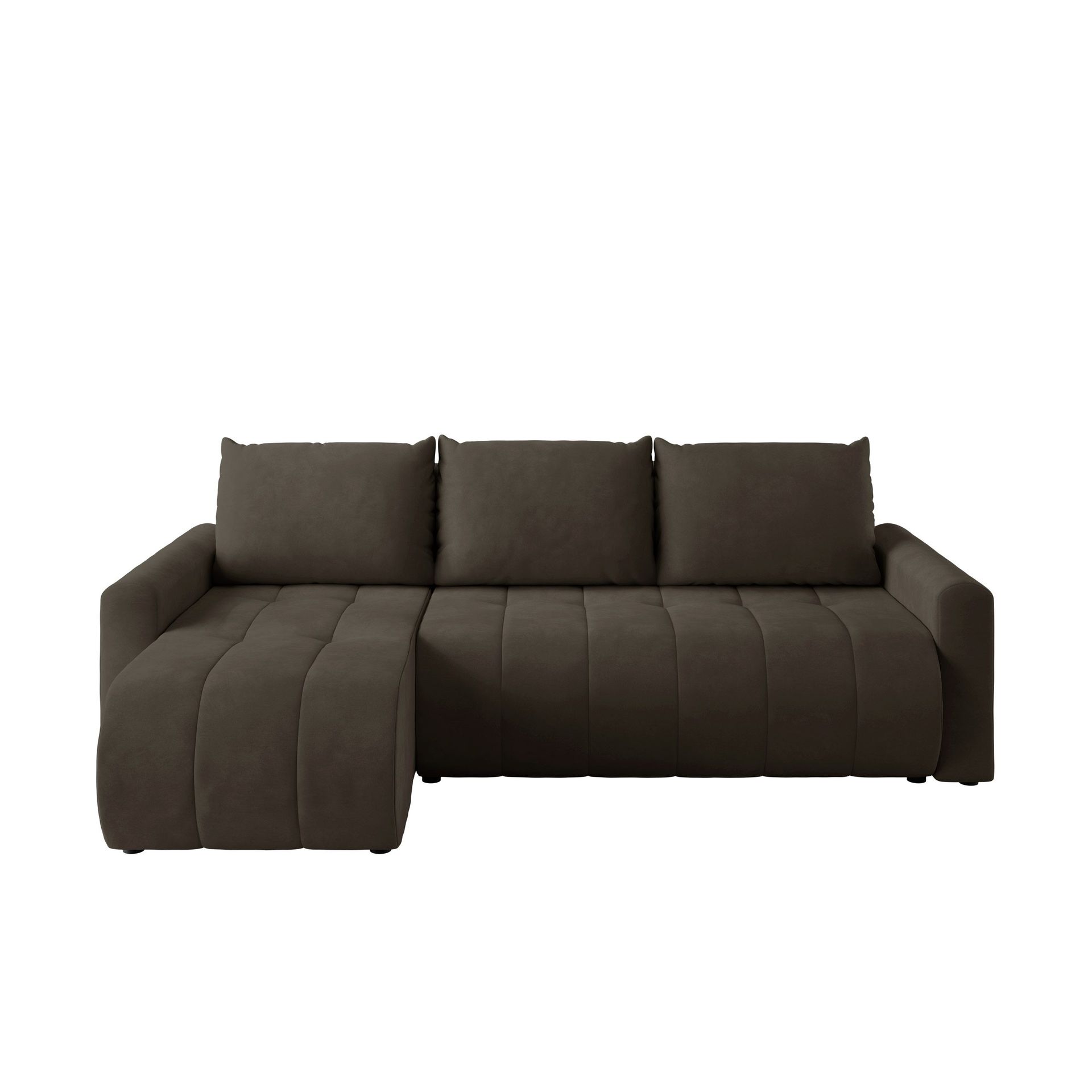 Fynrican 3-sits B&auml;ddsoffa med divan - Polo 877 (m&ouml;rkbrun)