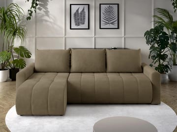 Fynrican 3-sits Bäddsoffa med divan - Polo 875 (brun) - Möbler - Vardagsrum - Bäddsoffor