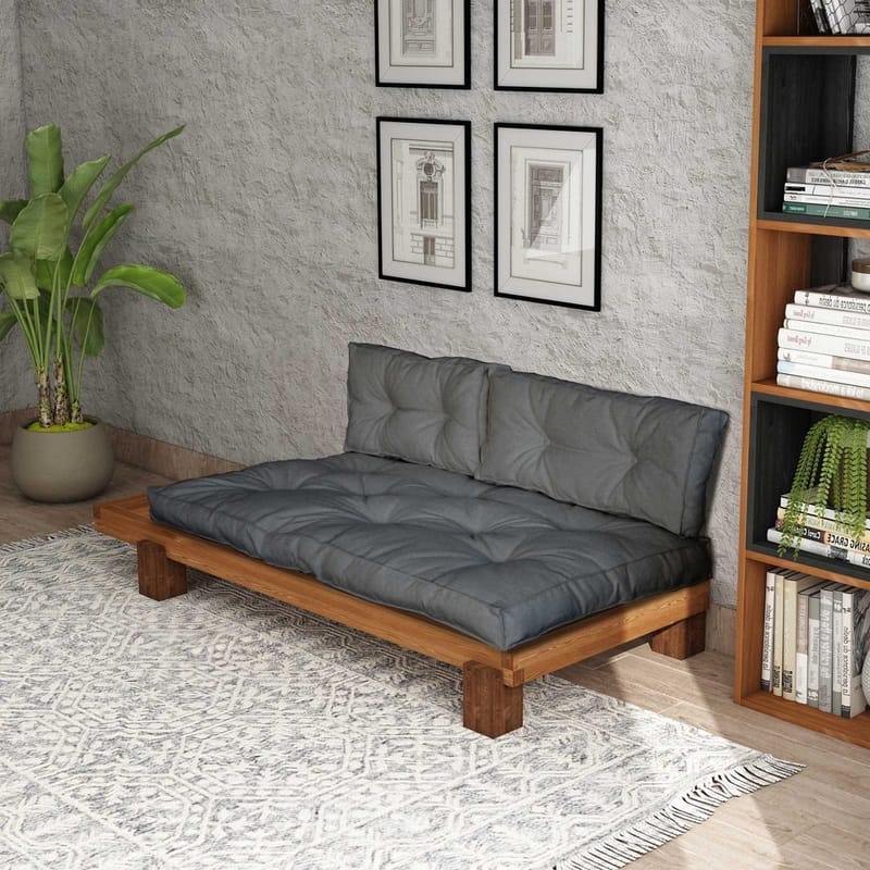 Fynros 2-sits Bäddsoffa - Grå/Natur - Möbler - Vardagsrum - Bäddsoffor