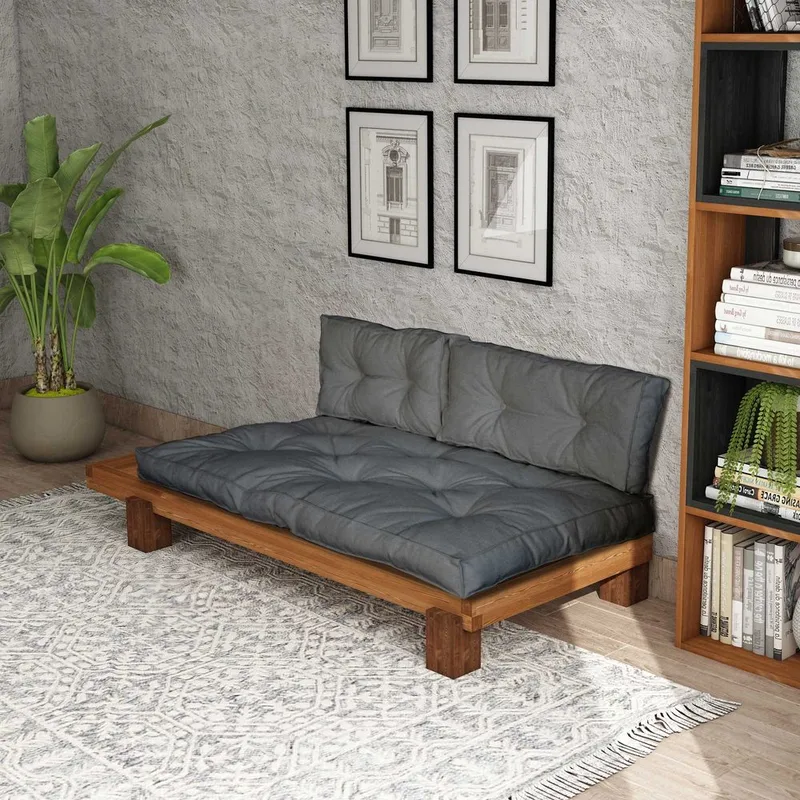 Fynros 2-sits Bäddsoffa - Grå/Natur - Möbler - Vardagsrum - Bäddsoffor