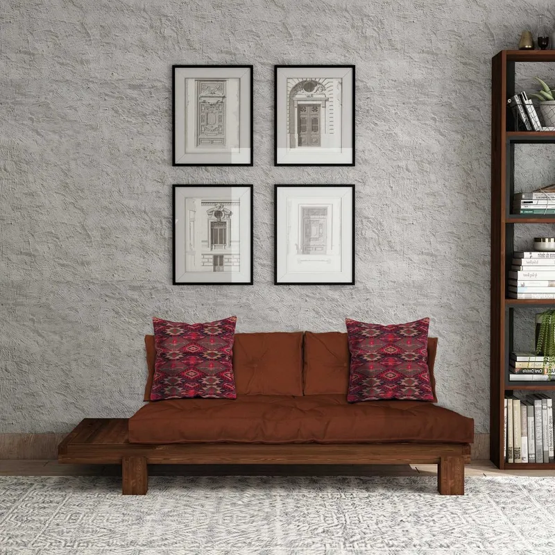 Fynros 2-sits Bäddsoffa - Mörkröd - Möbler - Vardagsrum - Bäddsoffor