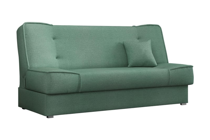 Gabi 4-sits Längsbäddad Bäddsoffa 175x80x80 cm med Förvaring i Tyg - Grön - Möbler - Vardagsrum - Bäddsoffor - 4-sits bäddsoffa