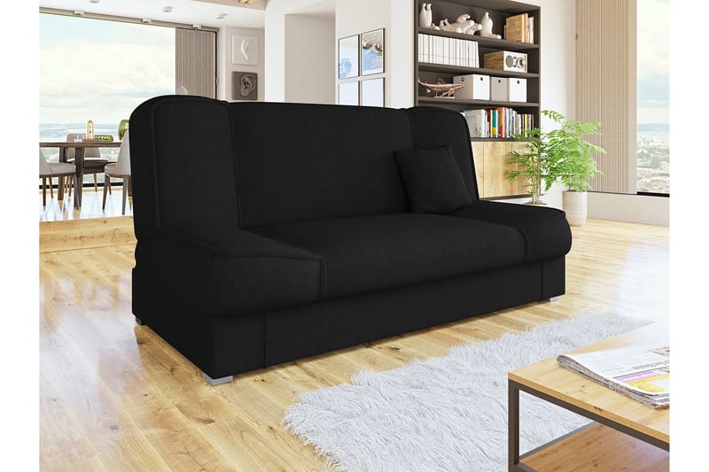 Gabi Soffa 175x80x80 cm - Svart - Möbler - Vardagsrum - Bäddsoffor - 4-sits bäddsoffa