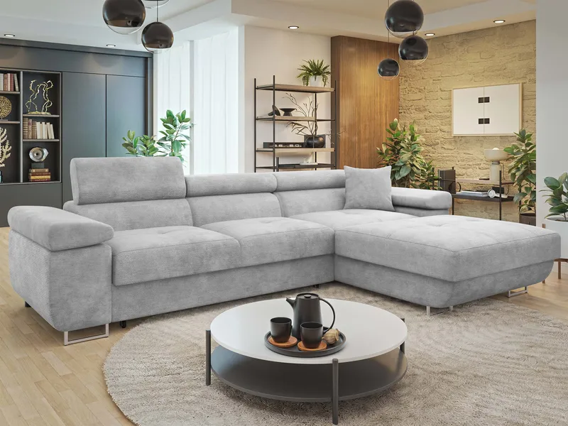 Gabina 3-sits Bäddsoffa med divan - grå - Möbler - Vardagsrum - Bäddsoffor - Hörnbäddsoffa