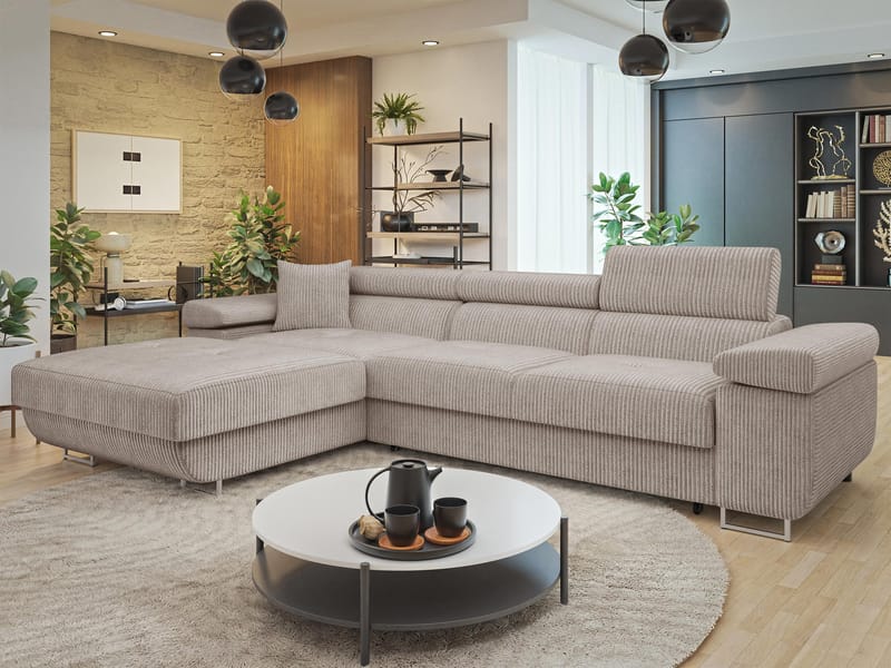 Gabina 3-sits Bäddsoffa med divan och förvaring - Möbler - Vardagsrum - Bäddsoffor - Hörnbäddsoffa