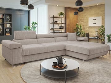 Gabina 3-sits Bäddsoffa med divan och förvaring - Möbler - Vardagsrum - Bäddsoffor - Hörnbäddsoffa