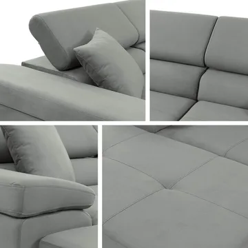 Gabina 3-sits Bäddsoffa med divan - svart - Möbler - Vardagsrum - Bäddsoffor