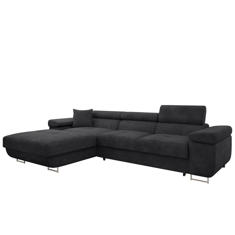 Gabina 3-sits Bäddsoffa med divan, svart