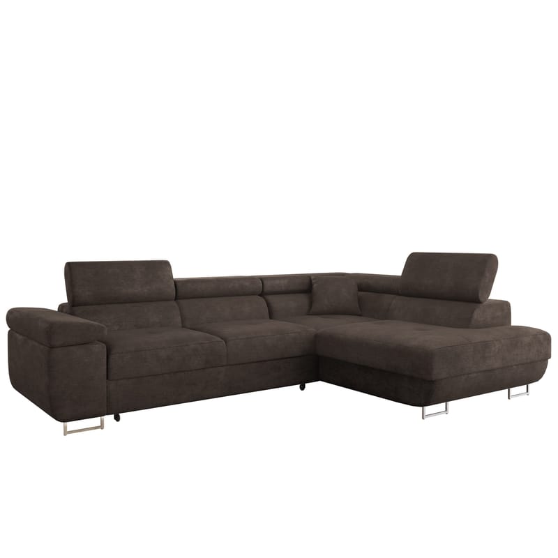 Gabina 4-sits Bäddsoffa med schäslong, brun
