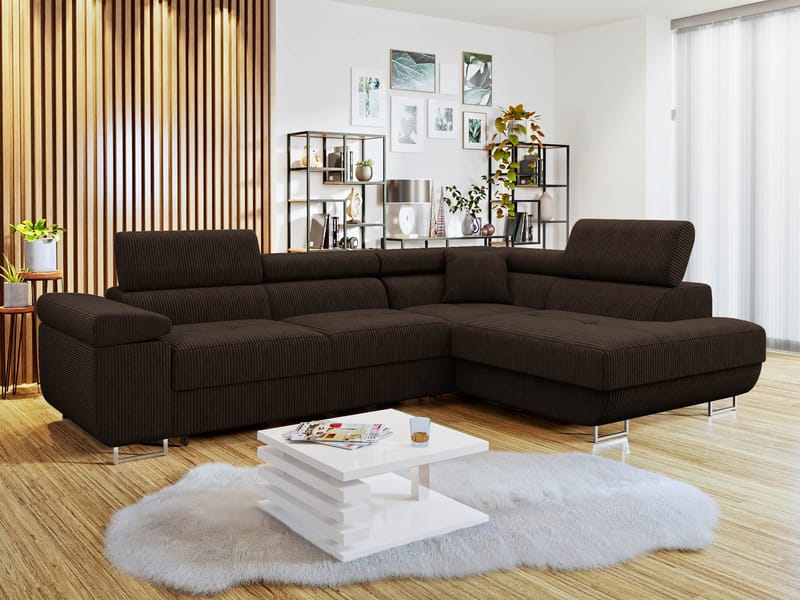 Gabina 4-sits Bäddsoffa med schäslong och förvaring - Möbler - Vardagsrum - Bäddsoffor - Hörnbäddsoffa