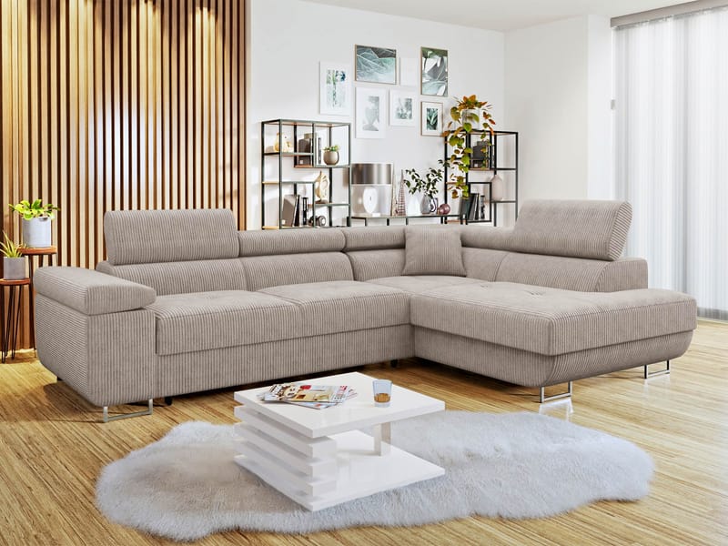 Gabina 4-sits Bäddsoffa med schäslong och förvaring - Möbler - Vardagsrum - Bäddsoffor - Hörnbäddsoffa