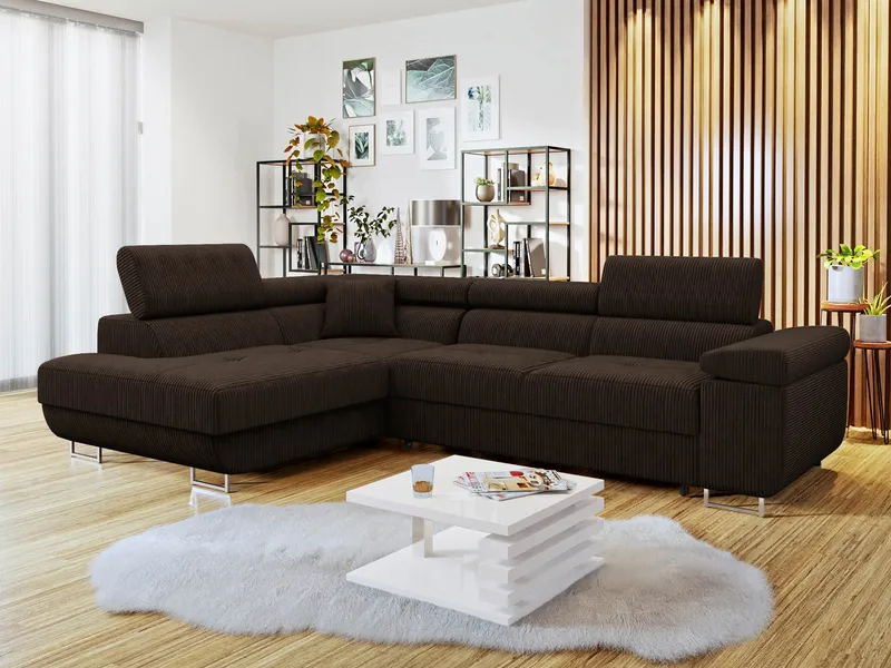 Gabina 4-sits Bäddsoffa med schäslong och förvaring - Möbler - Vardagsrum - Bäddsoffor - Hörnbäddsoffa