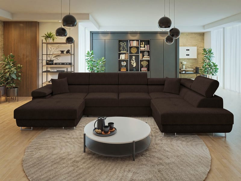 Gabina 5-sits U-Bäddsoffa med förvaring - Möbler - Vardagsrum - Bäddsoffor - Hörnbäddsoffa