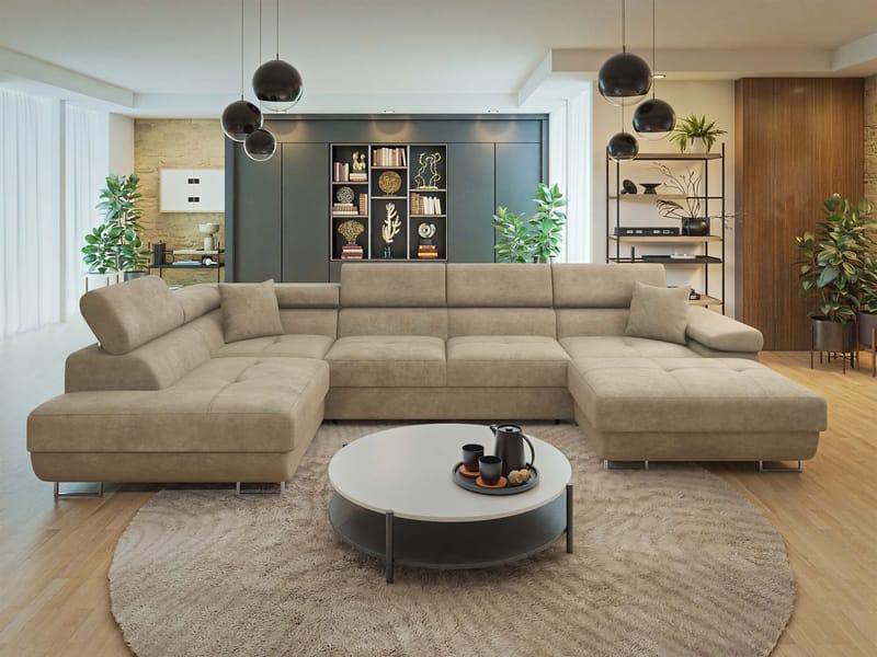 Gabina 5-sits U-formad bäddsoffa med divan och schäslong - Lumo 30 - Möbler - Vardagsrum - Bäddsoffor - Hörnbäddsoffa