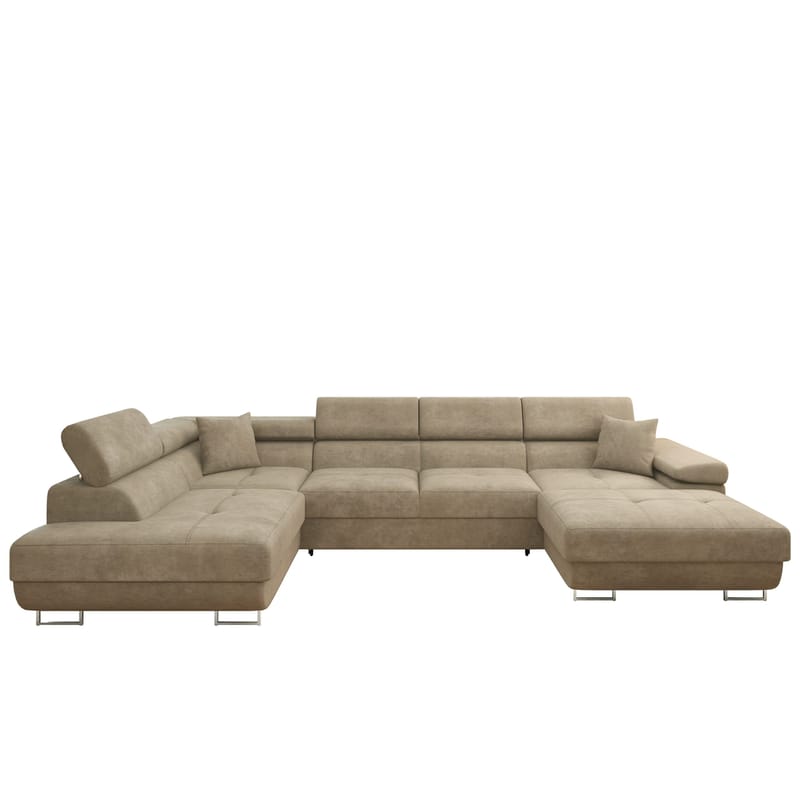 Gabina 5-sits U-formad bäddsoffa med divan och schäslong, Lumo 30