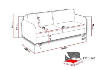 Gaja 2-sits Soffa - Beige - Möbler - Vardagsrum - Bäddsoffor