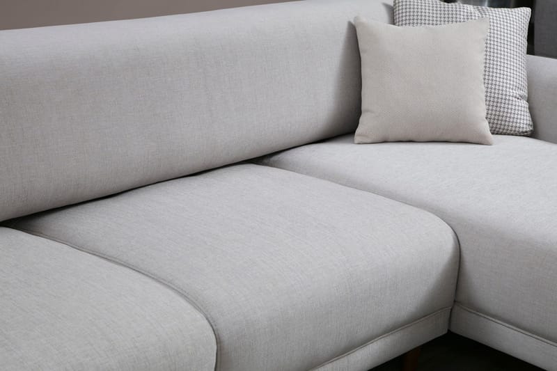 Gajanejos 5-sits Högervänd L-formad Bäddsoffa 87x237 cm i Tyg - Beige - Möbler - Vardagsrum - Bäddsoffor
