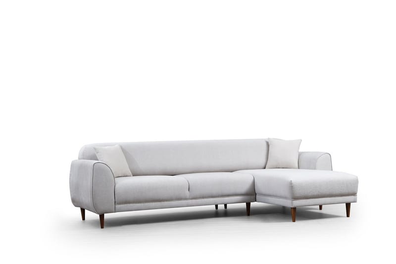 Gajanejos 5-sits Högervänd L-formad Bäddsoffa 87x237 cm i Tyg - Beige - Möbler - Vardagsrum - Bäddsoffor