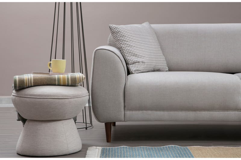 Gajanejos 5-sits Högervänd L-formad Bäddsoffa 87x237 cm i Tyg - Beige - Möbler - Vardagsrum - Bäddsoffor