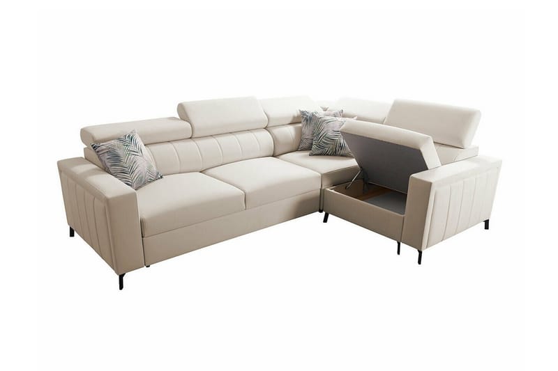 Galbally 3-sits Hörnbäddsoffa beige - Möbler - Vardagsrum - Bäddsoffor - Hörnbäddsoffa