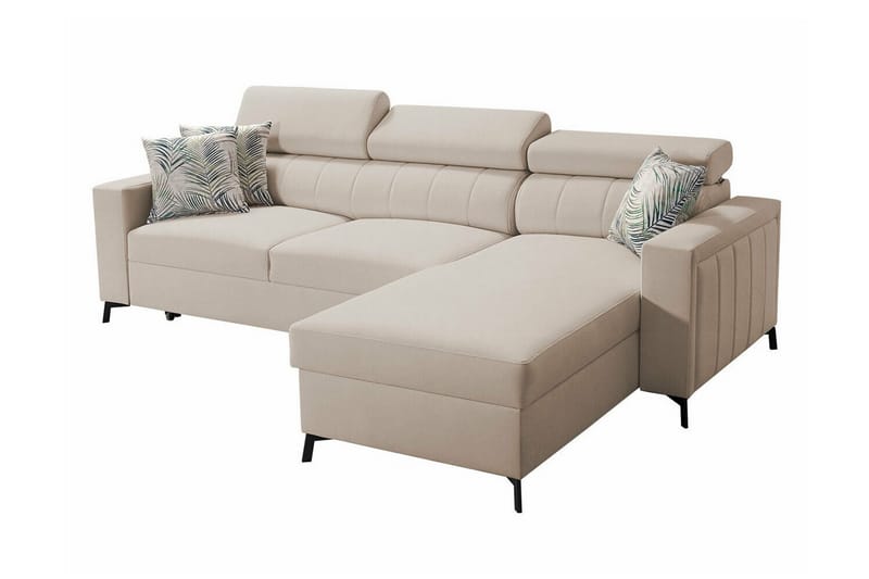 Galbally 3-sits Hörnbäddsoffa Beige - Möbler - Vardagsrum - Bäddsoffor